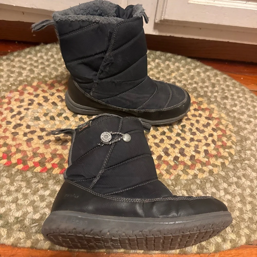 L.L. Bean Black winter Boots primaloft ultralight girls boys size 3